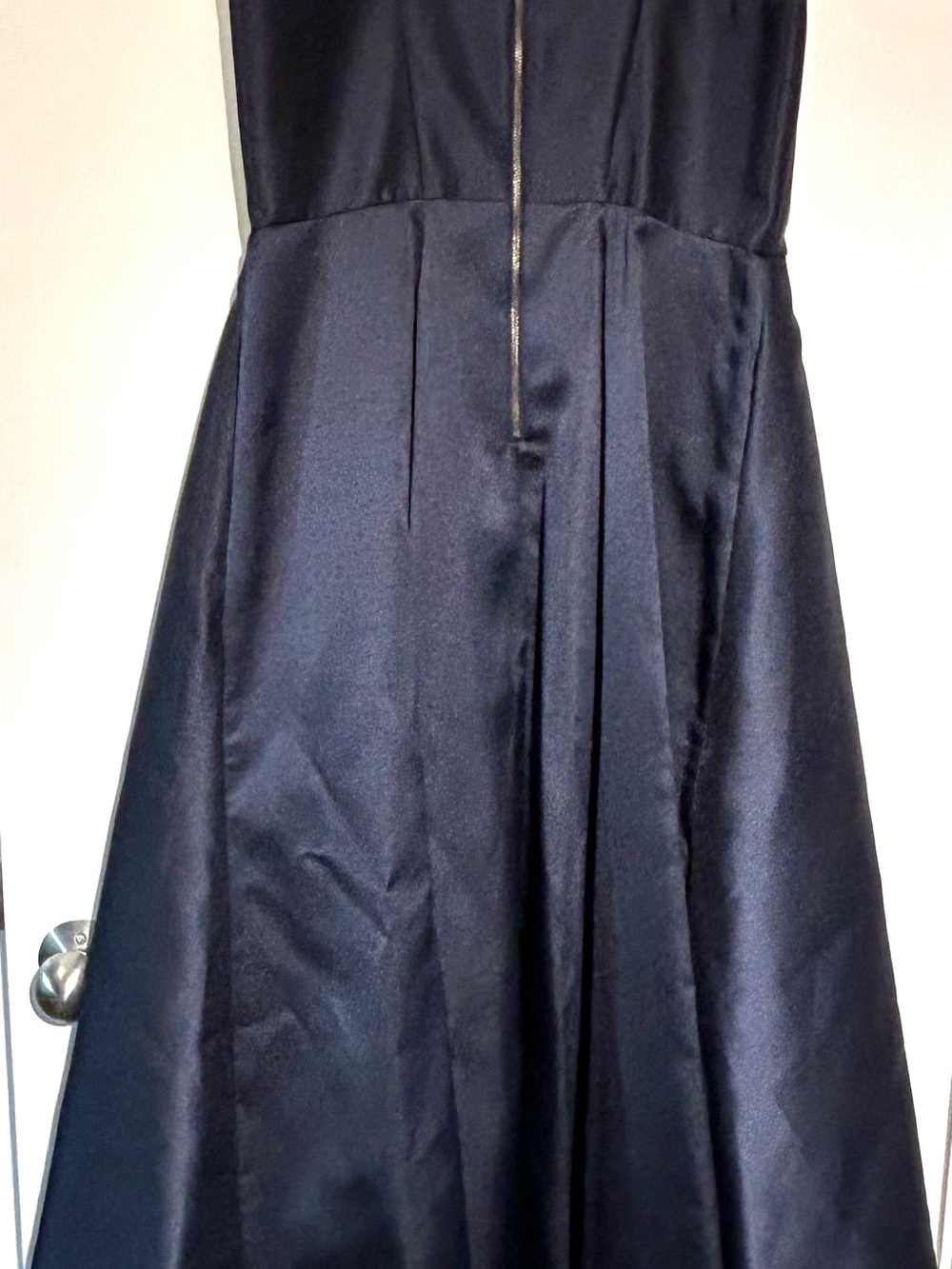Adrianna Papell Women’s Mikado High Low Formal Evening Gown/ Dress - Navy Sz 12 - Picture 8 of 10